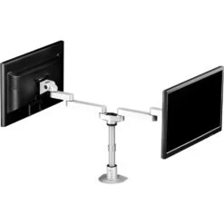 LS1512D Dual Monitor Stand 32 LS1512D Dual Monitor Stand -TechCore Sales Store ls1512d dual monitor stand arms extended screens facing opposite directions gray