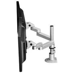 LS1512D Dual Monitor Stand 29 LS1512D Dual Monitor Stand -TechCore Sales Store ls1512d dual monitor stand screens horizontal side view gray