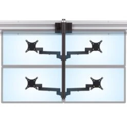 LS1512Q Quad Monitor Stand -TechCore Sales Store ls1512q horizontal track quad monitor mount front
