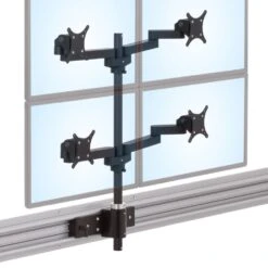 LS1512Q Quad Monitor Stand -TechCore Sales Store ls1512q horizontal track quad monitor sliding mount iso high