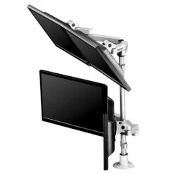 LS1512Q Quad Monitor Stand -TechCore Sales Store ls1512q quad monitor stand for four monitors two forward facing two angled down gray