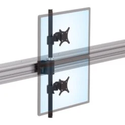 LS413D Dual Monitor Mount -TechCore Sales Store ls413d compact horizontal track dual monitor mount iso split