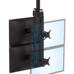 LS413D Dual Monitor Mount -TechCore Sales Store ls413d compact horizontal track monitor mount back to back4 monitors 3481