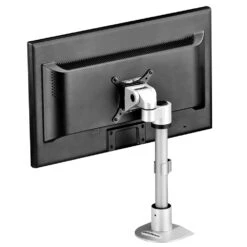 LS413S Single Monitor Mount -TechCore Sales Store ls413s monitor stand black pole back metallic gray