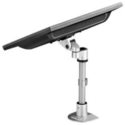 LS413S Single Monitor Mount -TechCore Sales Store ls413s monitor stand black pole back tilted up metallic gray