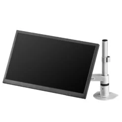 LS9137S Adjustable Monitor Stand -TechCore Sales Store ls9137s monitor mount stand desk mount low folded monitor tilt metallic gray