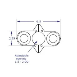 Mounting Kit J: Dual Heavy Duty Pole Mounting Kit -TechCore Sales Store mkit j spec dual pole mount top