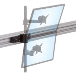 Mounting Kit N2: Roller Track Sliding Mount With Brake -TechCore Sales Store mkit n2 sliding roller track mount with dual pole mounted monitors