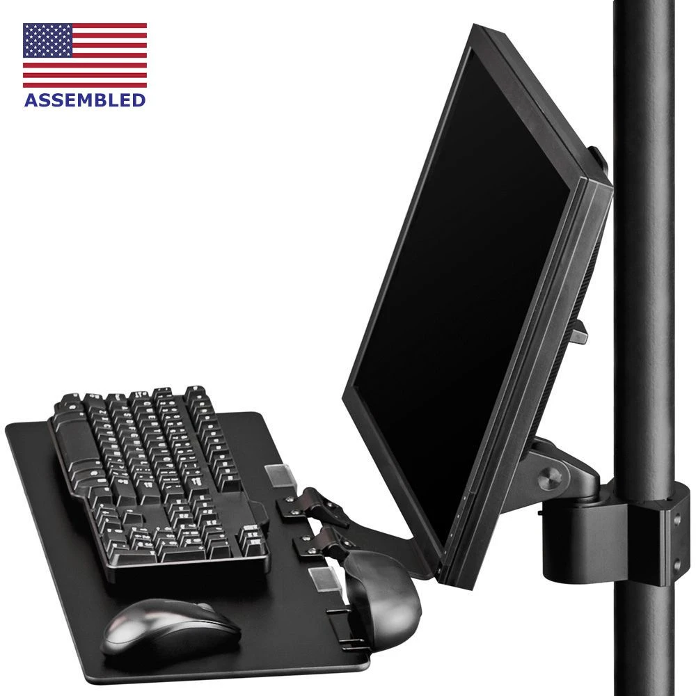 PM40 Pole Mount Bracket With Keyboard Tray 5 PM40 Pole Mount Bracket With Keyboard Tray - Image 5