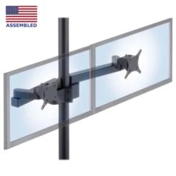 PM44 Dual Monitor Pole Mount 23 PM44 Dual Monitor Pole Mount -TechCore Sales Store pm44 side by side 1.9 pole mount monitors black