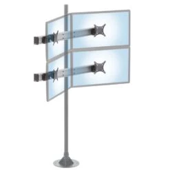 PM62 Dual/Quad Monitor Pole Mount 6 PM62 Dual/Quad Monitor Pole Mount -TechCore Sales Store pm62 four monitor configuration with two dual monitor beams 1