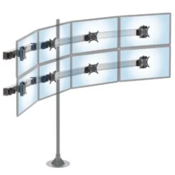 PM64 Quad/Eight Monitor Pole Mount 6 PM64 Quad/Eight Monitor Pole Mount -TechCore Sales Store pm64 eight monitor configuration with two quad monitor beams 1