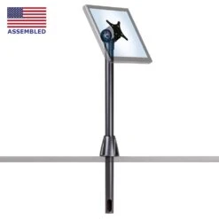 POS5 Through-Counter PoS Monitor Mount 8 POS5 Through-Counter PoS Monitor Mount -TechCore Sales Store pos5 point of purchase mount black thru desk isometric front view