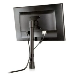 Point Of Sale Tablet, Monitor Thru Desk Mount -TechCore Sales Store pos6 14 thru point of sale mount black thru desk cable management rear view
