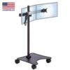 MCART-EZ2 Heavy-Duty Dual Monitor Cart