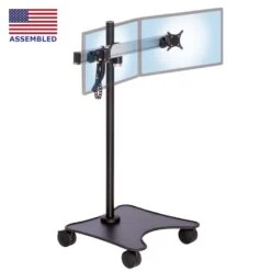 MCART-EZ2 Heavy-Duty Dual Monitor Cart