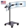 MCART-EZ3 Heavy-Duty Mobile Triple Monitor Cart