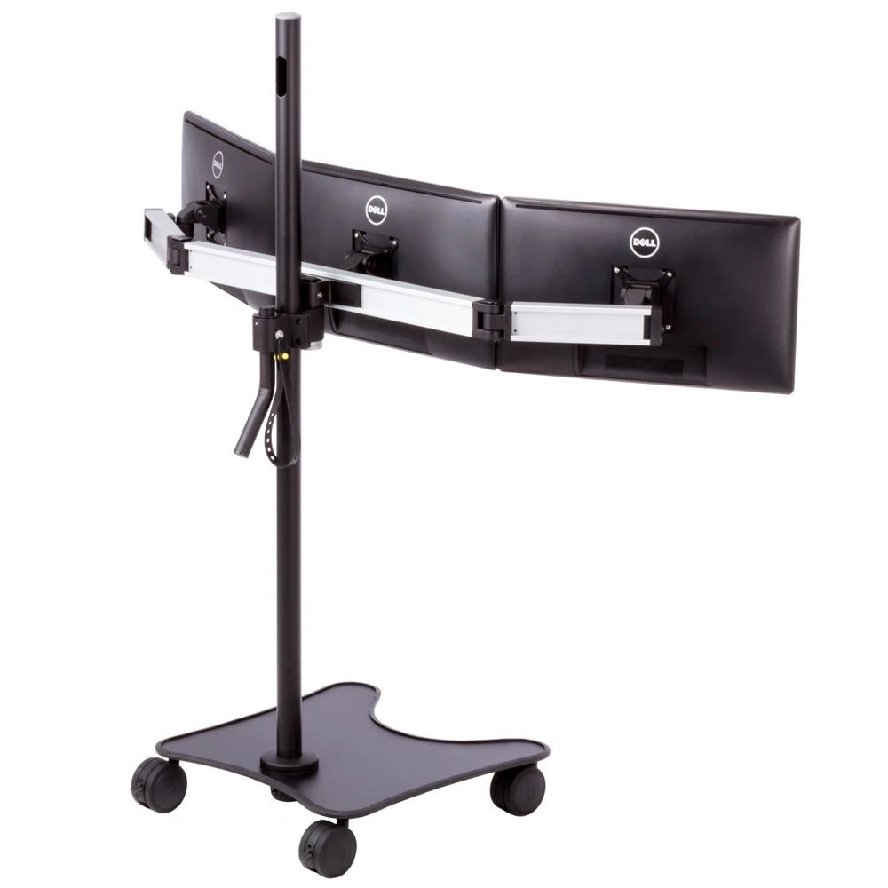 MCART-EZ3 Heavy-Duty Mobile Triple Monitor Cart 3 MCART-EZ3 Heavy-Duty Mobile Triple Monitor Cart - Image 3