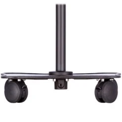 MCART-EZ12 Heavy-Duty Compact Triple Monitor Cart -TechCore Sales Store rolling monitor cart base flange close up rear view black 3