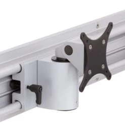 Low Profile Articulating Roller Track Monitor Mount 15 Low Profile Articulating Roller Track Monitor Mount -TechCore Sales Store rt art mount roller track low profile monitor mkit m2 close up gray