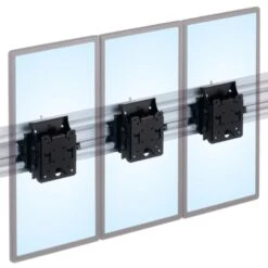 Roller Track Quick Release Tilting Sliding Monitor Mount -TechCore Sales Store rt flush positioner vesa st632 tilting 3 monitors portrait iso