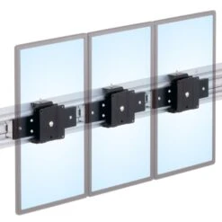 Roller Track Quick-Release Movable Monitor Mounts -TechCore Sales Store rt flush trolley 100mm vesa quick release 3 monitors portrait iso