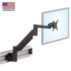 Roller Track Monitor Arm On Sliding/Movable Wall Mount