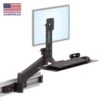 Roller Track Keyboard And Monitor Arm On Sliding Mount