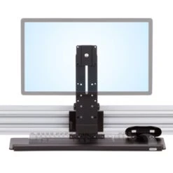 Roller Track Adjustable Sliding Workstation Mount -TechCore Sales Store rt trs mount roller track monitor keyboard front