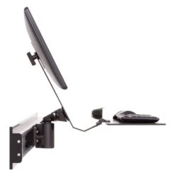 Roller Track Adjustable Sliding Workstation Mount -TechCore Sales Store rt trs mount roller track monitor keyboard mkit n2 brake black tilted