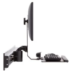 Roller Track Adjustable Sliding Workstation Mount -TechCore Sales Store rt trs mount roller track monitor keyboard side