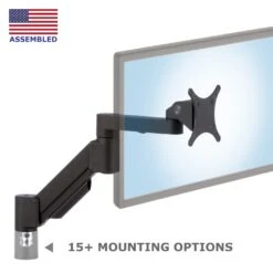 SAA2010 Compact Monitor Arm 13 SAA2010 Compact Monitor Arm -TechCore Sales Store saa2010 monitor arm black high extended tile