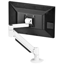 SAA7000 Articulating Monitor Mount -TechCore Sales Store saa7000 monitor arm desk mount white up folded