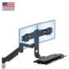 TRP2718D Data Entry Station: Dual Monitor Keyboard Arm