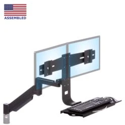 TRP2718D Data Entry Station: Dual Monitor Keyboard Arm