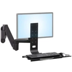 TRP2718S Data Entry Station: Monitor And Keyboard Arm 22 TRP2718S Data Entry Station: Monitor And Keyboard Arm -TechCore Sales Store trp2718s premium monitor arm keyboard tray system black wall mount lowered 2020