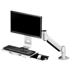 TRP2718S Data Entry Station: Monitor And Keyboard Arm 31 TRP2718S Data Entry Station: Monitor And Keyboard Arm -TechCore Sales Store trp2718s premium monitor arm keyboard tray system iso metallic gray