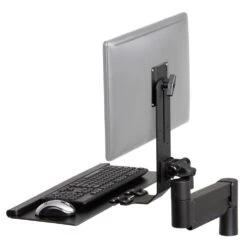 TRS2018 Wall/Desk Mounted Monitor And Keyboard Arm -TechCore Sales Store trs2018 monitor arm keyboard tray kit black compacted 2020