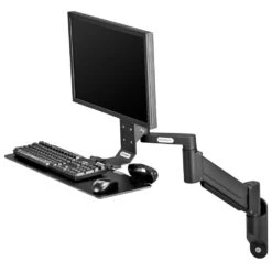TRS2415 Heavy-Duty Keyboard And Monitor Arm -TechCore Sales Store trs2415 bb103 hd monitor arm keyboard tray combo black