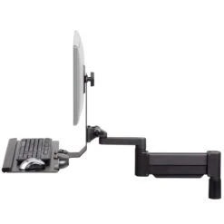 TRS2415 Heavy-Duty Keyboard And Monitor Arm -TechCore Sales Store trs2415 heavy duty monitor arm keyboard tray combo black side 2020