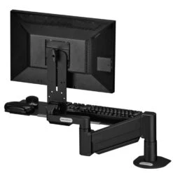 TRS2415 Heavy-Duty Keyboard And Monitor Arm -TechCore Sales Store trs2415 heavy duty monitor arm keyboard tray desk mount rear black