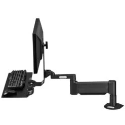 TRS2415 Heavy-Duty Keyboard And Monitor Arm -TechCore Sales Store trs2415 heavy duty monitor arm keyboard tray desk mount side black