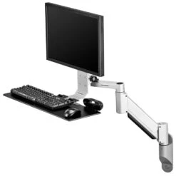 TRS2415 Heavy-Duty Keyboard And Monitor Arm -TechCore Sales Store trs2415 heavy duty monitor arm keyboard tray wall mount silver
