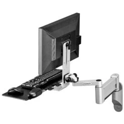TRS2415 Heavy-Duty Keyboard And Monitor Arm -TechCore Sales Store trs2415 heavy duty monitor arm keyboard tray wall mount silver side