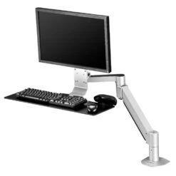 TRS2718 Monitor Arm And Keyboard Tray -TechCore Sales Store trs2718 monitor arm keyboard tray system iso metallic gray
