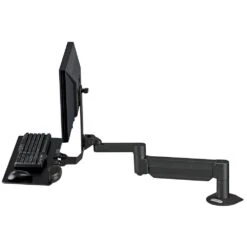 TRS2718 Monitor Arm And Keyboard Tray -TechCore Sales Store trs2718 monitor arm keyboard tray system side black extended