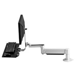 TRS2718 Monitor Arm And Keyboard Tray -TechCore Sales Store trs2718 monitor arm keyboard tray system side metallic gray extended