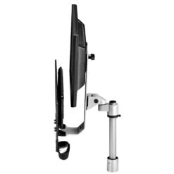 TRS413 Rotating Monitor Mount With Keyboard Tray 32 TRS413 Rotating Monitor Mount With Keyboard Tray -TechCore Sales Store trs413 desktop monitor stand keyboard tray collapsed gray