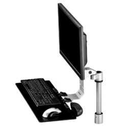 TRS413 Rotating Monitor Mount With Keyboard Tray 33 TRS413 Rotating Monitor Mount With Keyboard Tray -TechCore Sales Store trs413 desktop monitor stand keyboard tray gray