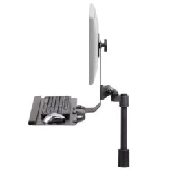 TRS413 Rotating Monitor Mount With Keyboard Tray 23 TRS413 Rotating Monitor Mount With Keyboard Tray -TechCore Sales Store trs413 heavy duty monitor arm keyboard tray combo black side 2020